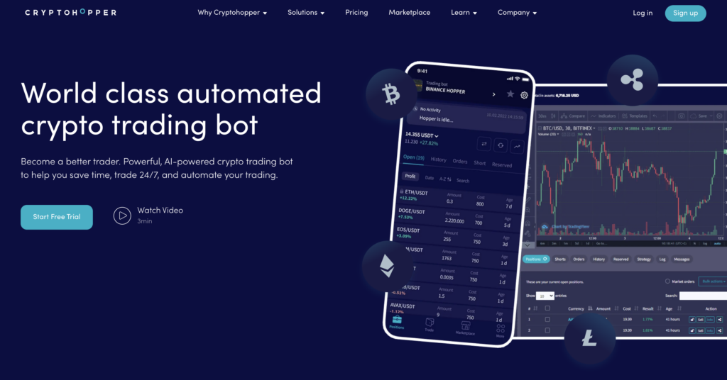 CryptoHopper website screenshot